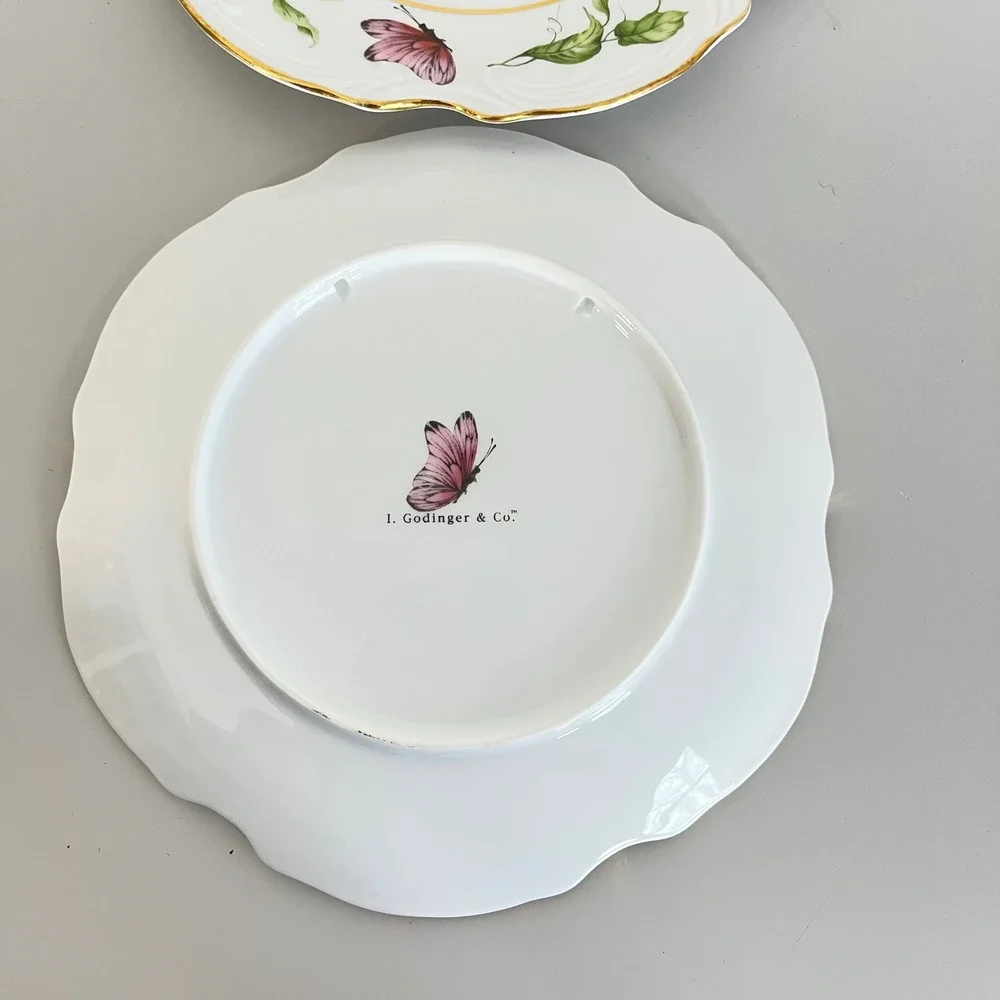 I Godinger & Co Butterfly Garden‎ & Vine Porcelain 6.25